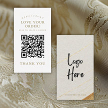Código QR del logotipo de oro blanco moderno Deja 