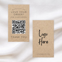 Código QR del logotipo de papel kraft rústico Deja
