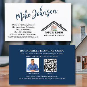 Tarjeta De Visita Código QR del logotipo del profesional de hipoteca