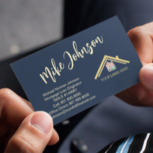 Tarjeta De Visita Código QR del logotipo del profesional de hipoteca