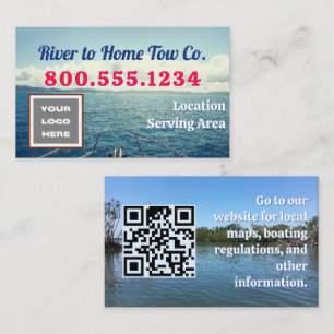 Tarjeta De Visita Código QR del logotipo del servicio de remolque de