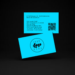Tarjeta De Visita Código QR del logotipo personalizado de la empresa