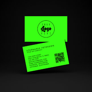 Tarjeta De Visita Código QR del logotipo personalizado de la empresa