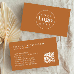 Tarjeta De Visita Código QR del logotipo personalizado de la empresa