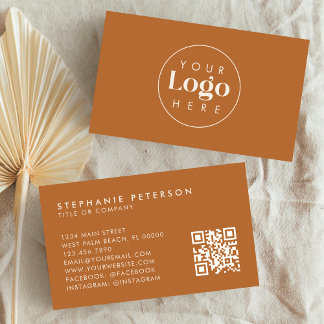 Tarjeta De Visita Código QR del logotipo personalizado de la empresa