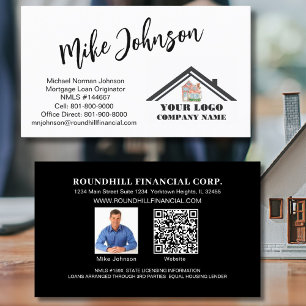 Tarjeta De Visita Código QR del logotipo profesional hipotecario mod