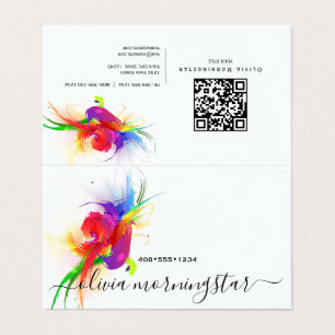 Tarjeta De Visita Código QR del Lorikeet abstracto