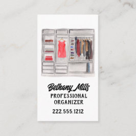 Tarjeta De Visita Código QR del organizador del hogar de Closet de c