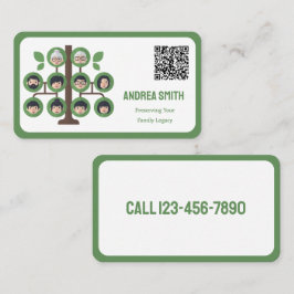 Tarjeta De Visita Código QR del Personalizado de árbol de familia