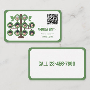 Tarjeta De Visita Código QR del Personalizado de árbol de familia