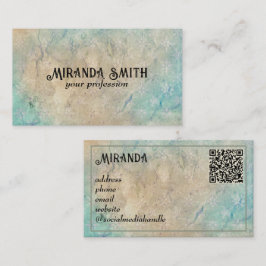 Tarjeta De Visita Código QR del Personalizado de cosecha gris de gru