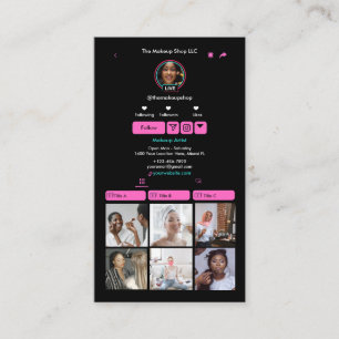 Tarjeta De Visita Código QR del Personalizado de medios sociales Pin