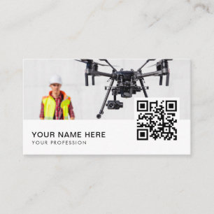 Tarjeta De Visita código QR del piloto pro drone