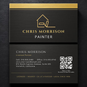 Tarjeta De Visita Código QR del pintor moderno