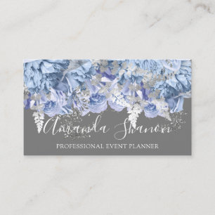 Tarjeta De Visita Código QR del planificador de eventos de rosas bla