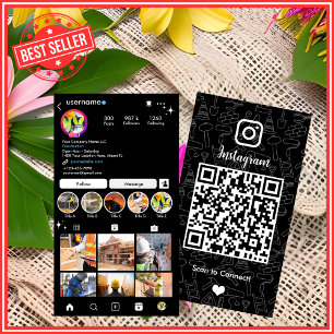 Tarjeta De Visita Código QR del profesional de la construcción