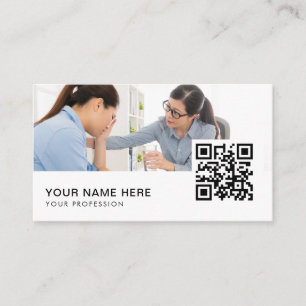 Tarjeta De Visita código QR del psicólogo
