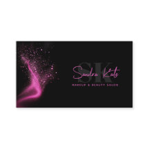 Código QR del Salón de Belleza Monograma Negro Neó
