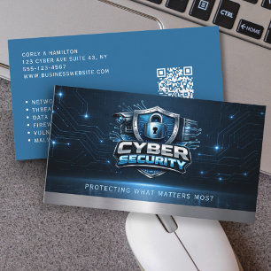 Tarjeta De Visita Código QR del Servicio de Ingeniero de Seguridad C