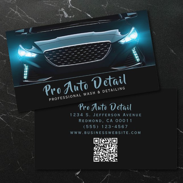 Tarjeta De Visita Código QR del servicio de limpieza automática de d (Subido por el creador)