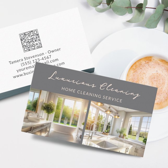 Tarjeta De Visita Código QR del servicio de limpieza de casas profes (Subido por el creador)