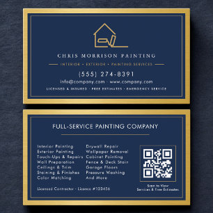 Tarjeta De Visita Código QR del servicio de pintura a domicilio Pint