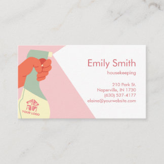 Tarjeta De Visita Código QR del spray de limpieza manual de los serv