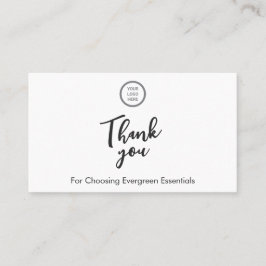 Tarjeta De Visita Código QR doble minimalista Gracias Insertar tarje