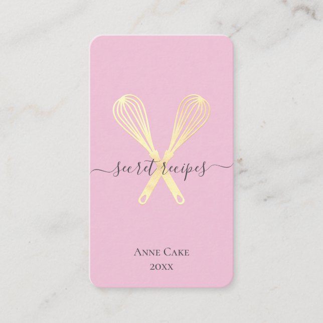 Tarjeta De Visita Código Qr editable para el cocinero de la panaderí (Anverso)