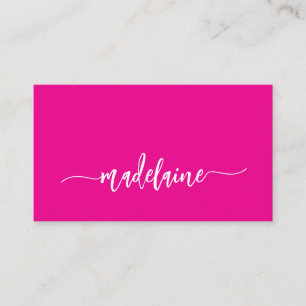 Tarjeta De Visita Código QR Elegante blanco rosado moderno