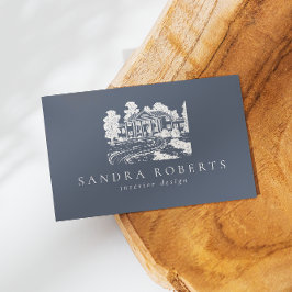 Tarjeta De Visita Código qr elegante del diseñador de interiores