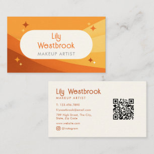 Tarjeta De Visita Código QR elegante moderno retro y elegante