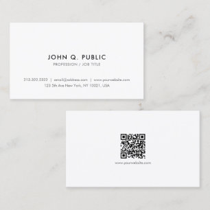 Tarjeta De Visita Código QR elegante simple moderno y profesional