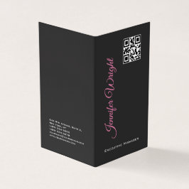 Tarjeta De Visita código QR elegante y moderno