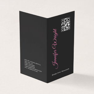 Tarjeta De Visita código QR elegante y moderno