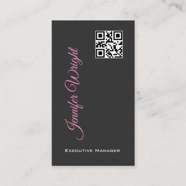 Tarjeta De Visita código QR elegante y moderno (Anverso)
