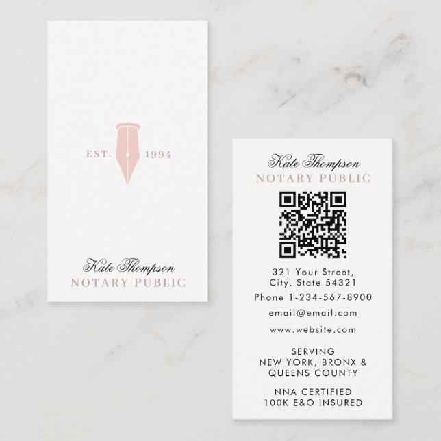Tarjeta De Visita Código QR elegante y sofisticado de Agente de Firm (Anverso / Reverso)