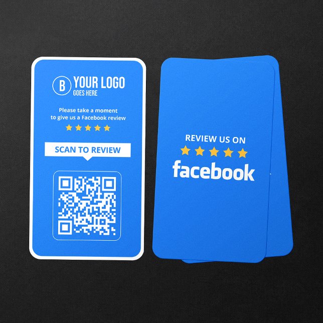 Tarjeta De Visita Código QR escaneable de 5 estrellas de revisión de (Subido por el creador)