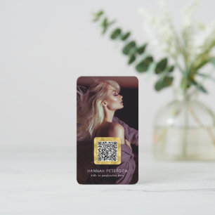 Tarjeta De Visita Código QR escaneado código de barras moderno de 