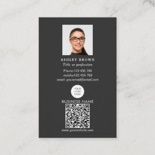 Tarjeta De Visita Código Qr escaneado código de barras moderno fot