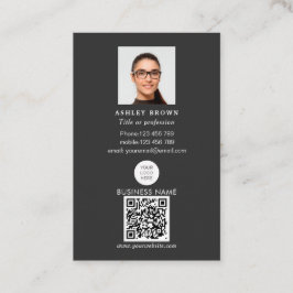 Tarjeta De Visita Código Qr escaneado código de barras moderno foto 
