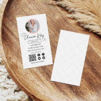 Tarjeta De Visita Código QR escaneado profesional de maquillaje