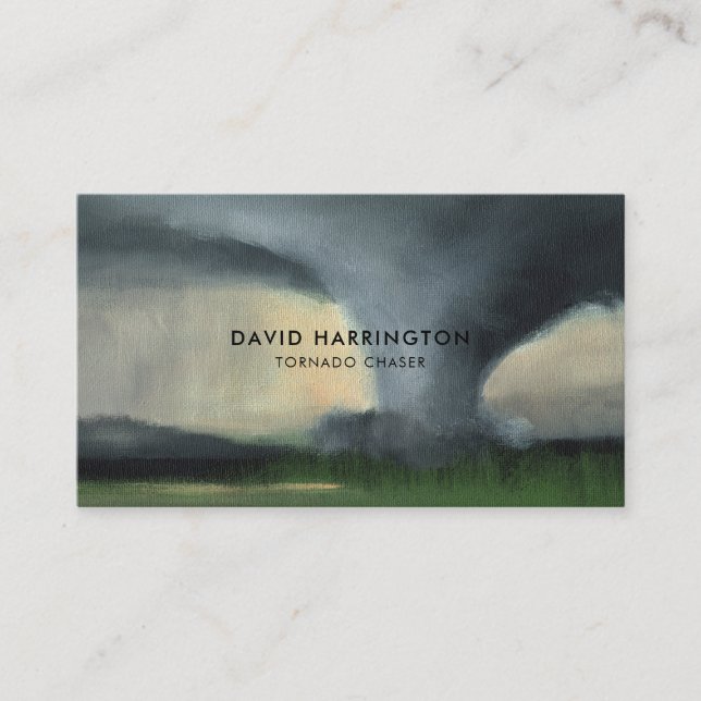 Tarjeta De Visita Código QR Escaneo Digital Tornado Tornado Chaser (Anverso)