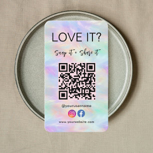 Tarjeta De Visita Código Qr Facebook Instagram Iridesline Opal Styli