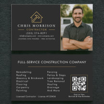 Código QR Foto Construcción Edificio Negro Oro