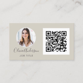 Tarjeta De Visita Código QR Foto profesional Autobús natural Terraco