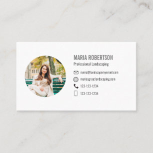 Tarjeta De Visita Código QR Foto profesional de medios sociales