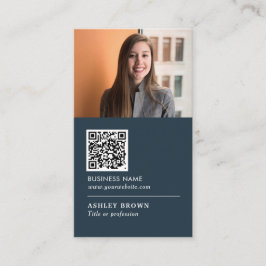 Tarjeta De Visita Código QR Foto profesional moderna de propiedad in