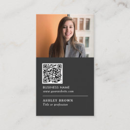 Tarjeta De Visita Código QR Foto profesional moderna de propiedad in