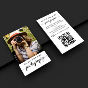 Tarjeta De Visita Código QR fotográfico